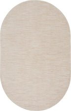 Nourison Home Nourison Essentials Ivory Beige 6' x 9' Oval Area Rug - Easy Clean, Non Shedding, Bed Room, Living Room, Dining Room, Kitchen (6' x 9' Oval)