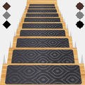 Stair Treads for Wooden Steps 15pcs - 8x30in Carpet Stairs Runner Indoor Non-Slip Stair Mats for Kids Elders and Pets