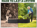 Plant & Plot Galvanized Raised Garden Beds Outdoor // 4×2×1 ft (2-Pack) Planter Raised Beds for Gardening, Vegetables, Flowers // Large Metal Garden Box // Patented Tool-Free Design (Black)
