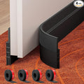 GroTheory 4 Pack Door Draft Stopper, Under Door Sweep for Exterior & Interior Doors, Weather Stripping Door Seal, Garage Window Blocker Noise Cold Air Insulation, Draft Guard Black 2" W x 39" L