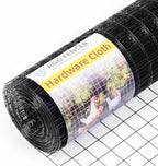 48in x 50ft Black Hardware Cloth 1.5 inch 16Ga PVC Coated Wire Mesh Vinyl Coated Fence, Welded Metal Chicken Wire Fencing Roll, Garden Plant Fencing, for Chicken Coop and Home Improvement