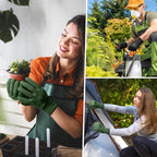 Trifabricy Gardening Gloves for Women, Breathable leather Garden Gloves with Grip, Thorn-Proof Puncture-Resistant Work Gloves