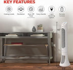 Honeywell QuietSet Whole Room Oscillating Tower filter Fan with Remote, White, HYF260