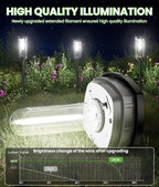 BITPOTT Bright Solar Pathway Lights Outdoor, 8 Pack Solar Garden Lights for Outside Waterproof IP65, Auto On/Off Outdoor Light for Yard Garden Lawn Walkway Driveway Landscape Lighting