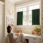 NICETOWN Olive Green Velvet Valance Curtains for Windows 36 inch Length, Kitchen Window Treatment Room Darkening, W52 x L36, 2 Panel