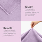 Utopia Bedding Fleece Blanket Queen Size Lilac 300GSM Luxury Fuzzy Soft Anti-Static Microfiber Bed Blanket (90x90 Inch)