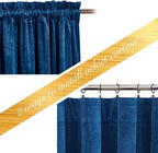 NICETOWN Royal Blue 96 inch Velvet Curtains for Living Room, Soft and Elegant Heavy Solid Rod Pocket Window Treatments for Bedroom, Office & Hall (2 Pieces, 52 inches Wide, 96 inches Long)