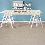 Nexus Self Adhesive 12-Inch Vinyl Floor Tiles, 20 Tiles - 12" x 12", Carrera Marble Slate Pattern - Peel & Stick, DIY Flooring for Kitchen, Dining Room, Bedrooms & Bathrooms by Achim Home Decor