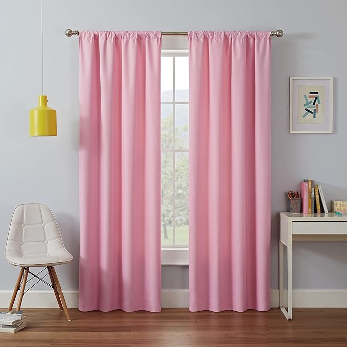 ECLIPSE Kendall Modern Blackout Thermal Rod Pocket Window Curtain for Bedroom or Living Room (1 Panel), 42 X 54, Bouquet
