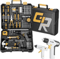 Tool Set Drill Set, 188PCS Tool Kit For Home with Cordless Drill Power, Hand Tool Kit for Women, Basic Household Auto Car Repair Tool Box for Men, Portable Plastic Storage Box Tools Sets