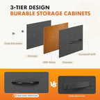 Dresser for Bedroom with 8 Drawers, Anti-Tip Tall Fabric Chests Storage Organizer Tower Furniture with Wooden Top Metal Frame for Clothes, Closet, Living Room, Hallway, Entryway