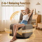 360° Rocking Chair, Nursery Rocker Chair with Side Pockets, Glider Nursing Chair with Steel Structure Base, Small Chair for Small Spaces, Sherpa Swivel Accent Chairs for Living Room, Nursing
