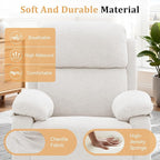 Recliner Chair, 360 Swivel Rocker Chair for Adults, Small Rocking Recliner Chair for Small Spaces, Upholstered Chenille Fabric Glider Recliner Nursery Chair with Side Pockets for Living Room