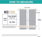 NICETOWN Blackout Curtain Panels Grommet - All Season Eyelet Top Blackout Draperies for Bedroom/Living Room/Glass Door， Navy Blue， 1 Pair of 52 x 45 inches