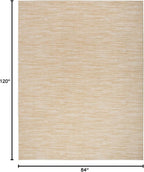 Nourison Home Nourison Essentials Ivory Gold 7' x 10' Area Rug - Easy Clean, Non Shedding, Bed Room, Living Room, Dining Room, Kitchen (7' x 10')