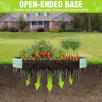 WORKPRO 2PK 8x4x1ft Outdoor Galvanized Raised Garden Bed, Easy Assembly Planter Raised Beds for Vegetable, Flowers, Herbs, Light Green