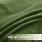 NICETOWN Moss Green Velvet Curtains and Drapes, Thermal Insulated Soft Window Treatments for Bedroom Living Room, Room Darkening Drapes, 52" x 84", 2 Panels