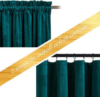 NICETOWN Teal Curtains for Living Room, Rod Pocket Privacy Enhancing Light Control Curtains for Guest Room, Bedroom(2 Panels, 52 inches Wide, 96 inches Long)
