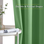 NICETOWN Blackout Curtain Panels 90 - Window Treatment Energy Saving Thermal Insulated Solid Grommet Blackout Drapes for Living Room (Forest Green, 1 Pair, 66 by 90-Inch)