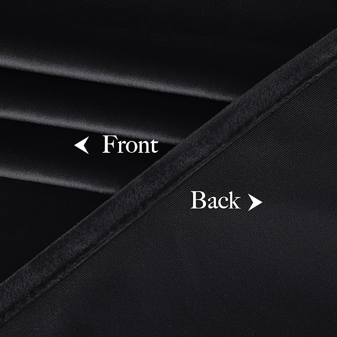 NICETOWN Black Out Velvet Curtains 108 inches Long Blackout for Patio, 52 x 108 Curtains Thermal Insulated Solid Heavy-Duty Large Window Treatments Drapes for Sliding Glass Door (2 Panels)