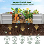 4 Pack Raised Beds for Gardening, Corrugated Galvanized Steel Raised Garden Bed, Outdoor Metal Above Ground Garden Bed for Vegetables and Flowers-4x2FT(Rectangular)