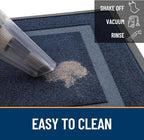 OLANLY Front Door Mat Indoor Outdoor Entrance, Waterproof All-Season, All-Weather Doormat, Sturdy Natural Rubber, Fade Resistant, Low Profile, Easy Clean Patio Porch Entryway Mat, 47x30, Blue