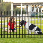 Metal Decorative Garden Fence 36" H x 28" W (5 Panels, Total Length 11.6 feet), Metal Border Folding Fence, Landscape Fencing Dog Fence Pet Fence for Flower Bed, Yard, Animal Barrier