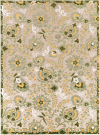 Nourison Home Aloha Ivory Green 7'10" x 10'6" Area Rug - Easy Clean, Non Shedding, Bed Room, Living Room, Dining Room, Kitchen (8' x 11')