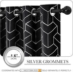 NICETOWN Room Darkening Curtains for Living Room - Easy Care Solid Thermal Insulated Grommet Room Darkening Curtains/Panels/Drapes for Bedroom Decoration (2 Panels, 52 by 84, Greyish White)