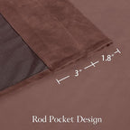 NICETOWN Dusty Rose Pink Velvet Curtains 96 inches Long - Blackout Curtains for Living Room, Thermal Insulated Soundproof Panels Soft Luxury Home Decor for Bedroom, W52 x L96, 2 Panels