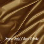 NICETOWN Gold Brown Velvet Curtains (2 Panels, 52-inch Wide x 120-inch Long), Luxury and Soft Thermal Insulated Velvet Curtains for Film, Extra Long Window Drapes for Large Door Windows