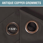 H.VERSAILTEX Premium Blackout Curtains for Living Room 84 Inches Length, Blackout Curtains for Bedroom Curtains & Drapes Thermal Insulated Drapes - Chocolate Brown, 1 Panel, 52" W x 84" L