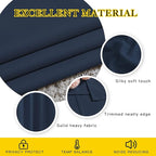 NICETOWN Room Darkening Curtains Blackout 40 inch Curtains for Kitchen, Navy Blue Grommet Solid Window Treatments Sound Reducing for Bedroom, 2 Panels, W37 x L40, 2 Panels