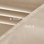 NICETOWN Beige Velvet Curtains Long Drapes, Living Room Office Luxury Bedroom Room Darkening Velvet Curtains, Rod Pocket Drapes 96" Long, 52 inches Wide, Set of 2