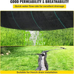 VEVOR Weed Fabric Barrier Heavy Duty, 12.5x50ft 3.5oz Weed Blocker Fabric, Woven Landscape Fabric, Garden Fabric Weed Barrier, Weed Control Fabric Ground Cover, Geotextile Fabric, Gardening Mat, Black