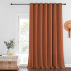 NICETOWN Burnt Orange Blackout Curtains for Bedroom/Living Room 132 Inch Length - Thermal Insulated Room Darkening Grommet Top Window Curtains (100 by 132 - Inch, 1 Panel)