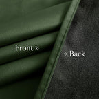 NICETOWN Olive Green Velvet Blackout Curtains 98 inch Long - Room Darkening Drapes, Super Soft Luxury Window Treatments for Bedroom and Living Room, 52" Wide Each Panel, 2 Panels