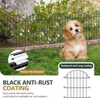 15 Panels Decorative Garden Fence, 15.94ft x 23in Animal Barrier Fencing Arched Rustproof Metal Border Ground Stake for Rabbit Dog, Outdoor Decor for Yard & Patio