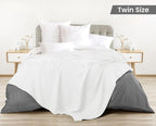 Utopia Bedding White 100% Cotton Waffle Blanket 300 GSM [Twin - 90x72 Inch] Soft Lightweight Breathable Bed Blanket for All Season (Pack of 10)