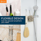 GLUIT Suction Cup Hooks - Utility Hook Wall Hangers for All Purposes Stainless Steel Removable Small Suction Cups for Kitchen Bathroom Shower Wall Window Glass Door 3 lbs (14 Suction Hooks)