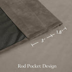 NICETOWN 120 inches Velvet Curtains - Taupe Blackout Extra Long High Ceiling Soft and Heavy Drapes for Living Room, Meeting Room and Theater, W52 x L120, 2 Panels