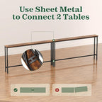 SUPERJARE 51.2 Inch Sofa Table with Power Outlet and USB-C Port, 5.9 Inch Narrow Console Table, Entryway Hallway Couch Table with Storage, Behind Sofa, Small Spaces, Living Room, Rusitc Brown
