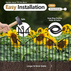 32 Panels Garden Fence, 45ft x 20in Animal Barrier Fences for Rabbits Dogs, Rustproof Metal Gardens Border Fencing, Arched Decorative Flower Bed Edging Barriers for Outdoor Yard Patio
