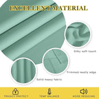 NICETOWN Blackout Sliding Glass Door Curtains, Room Darkening Thermal Insulated Curtains for Living Room Bedroom, Extra Wide Window Drapes, 1 Panel, W80 x L118, Aqua Blue
