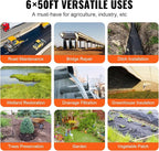 VEVOR Geotextile Landscape, 6ft x 50ft 8 oz, Non-Woven PP Drainage 350N Tensile Strength & 440 N Load Capacity, for Ground Cover, Garden Fabric, French Drains, Black