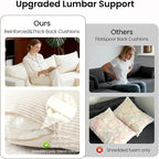 106" Cloud Sectional Boneless Couches for Living Room, Modular L Shaped Couch with Deep Seat Oversized Left Facing Chaise, Memory Foam Compressed Spineless 3 Seater Sofa for Bedroom Apartment, Beige