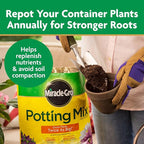 Miracle-Gro Potting Mix, For Container Plants, Flowers, Vegetables, Shrubs, Annuals, Perennials, Feeds up to 6 Months, 8 qt., 2-Pack