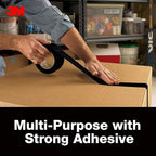 3M Multi-Use Colored Duct Tape, Black with Strong Adhesive and Water-Resistant Backing, Multi-Surface Duct Tape for Indoor and Outdoor Use, 1.88 Inches x 20 Yards, 1 Roll (Pack of 2)