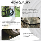 Garden Hose 5/8" x 75ft - Brass connector Rubber Heavy Duty Water Hose 600 PSI Burst Pressure, Durable Flexible Hose for Yard, Car Wash, Pets Black