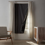 Amazon Basics Portable Energy Saving Noise Reducing Blackout Curtain Shade with Suction Cup Mounts, 50"W x 78"L, Dark Grey, 2-Pack